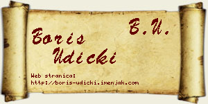 Boris Udicki vizit kartica